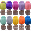 Cheap price human hair short 613 bob wigs human hair lace front blonde wig dyed green blue red pink gray orange purple color wig